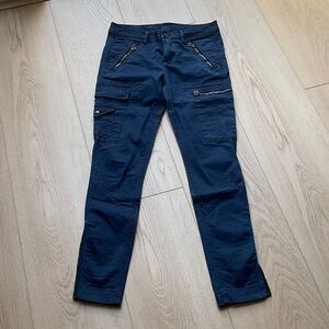 POLO RALPH LAUREN Navy Cargo Pants with Zipper Pockets SZ4